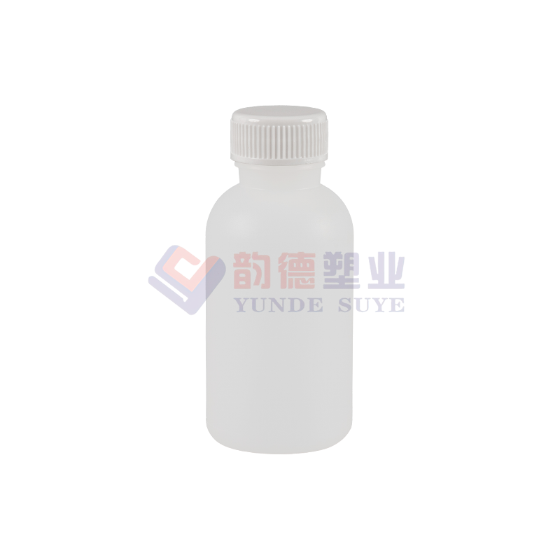 ขวดกลม HDPE เคมีหนาพร้อมฝา PP 100ml-01(A)